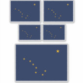 Entwurf der Staatsflagge Alaska Aufkleber (Vorderseite)