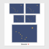 Entwurf der Staatsflagge Alaska Aufkleber (Blatt)