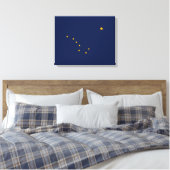 Entwurf der Staatsflagge Alaska Leinwanddruck (Insitu (Schlafzimmer))