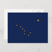 Entwurf der Staatsflagge Alaska Postkarte (Vorne/Hinten)