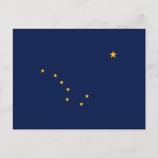 Entwurf der Staatsflagge Alaska Postkarte (Vorderseite)