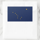 Entwurf der Staatsflagge Alaska Rechteckiger Aufkleber (Tasche)