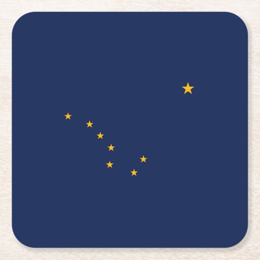 Entwurf der Staatsflagge Alaska Rechteckiger Pappuntersetzer (Vorderseite)