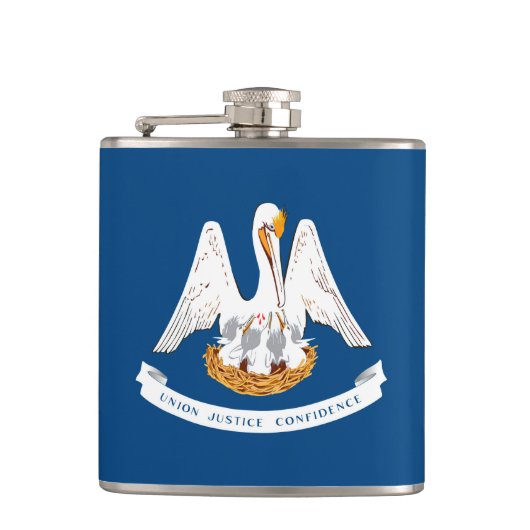 Entwurf der Staatsflagge in Louisiana Flachmann (Vorderseite)