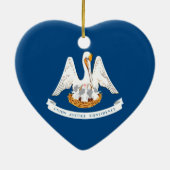 Entwurf der Staatsflagge in Louisiana Keramik Ornament (Hinten)