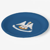 Entwurf der Staatsflagge in Louisiana Pappteller (Schrägansicht)