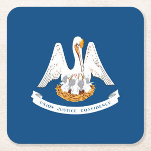 Entwurf der Staatsflagge in Louisiana Rechteckiger Pappuntersetzer