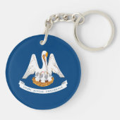 Entwurf der Staatsflagge in Louisiana Schlüsselanhänger (Rückseite)