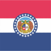 Entwurf der Staatsflagge in Missouri Aufkleber (Vorderseite)