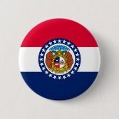 Entwurf der Staatsflagge in Missouri Button (Vorderseite)