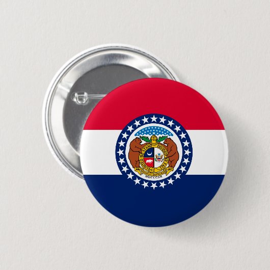 Entwurf der Staatsflagge in Missouri Button (Vorne & Hinten)