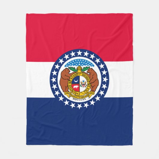 Entwurf der Staatsflagge in Missouri Fleecedecke (Vorderseite)
