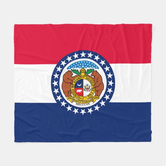 Entwurf der Staatsflagge in Missouri Fleecedecke (Vorderseite (Horizontal))