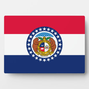 Entwurf der Staatsflagge in Missouri Fotoplatte