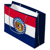 Entwurf der Staatsflagge in Missouri Große Geschenktüte (Vorderseite Schrägansicht)