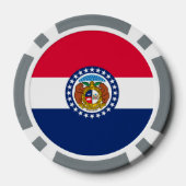 Entwurf der Staatsflagge in Missouri Pokerchips (Rückseite)