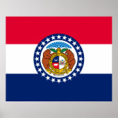 Entwurf der Staatsflagge in Missouri Poster (Vorne)