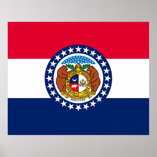 Entwurf der Staatsflagge in Missouri Poster (Vorne)