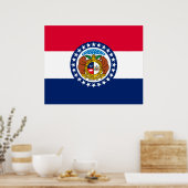 Entwurf der Staatsflagge in Missouri Poster (Küche)