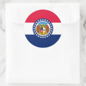 Entwurf der Staatsflagge in Missouri Runder Aufkleber (Tasche)