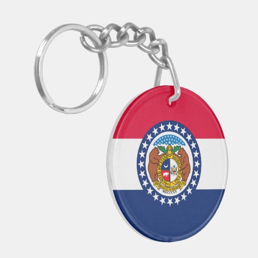 Entwurf der Staatsflagge in Missouri Schlüsselanhänger (Vorderseite links)