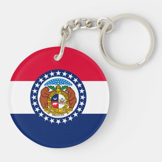 Entwurf der Staatsflagge in Missouri Schlüsselanhänger (Rückseite)