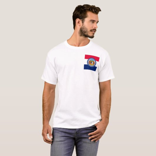 Entwurf der Staatsflagge in Missouri T-Shirt (Vorne ganz)