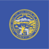 Entwurf der Staatsflagge in Nebraska Aufkleber (Vorderseite)