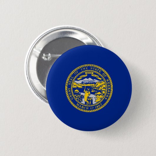 Entwurf der Staatsflagge in Nebraska Button (Vorne & Hinten)