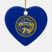 Entwurf der Staatsflagge in Nebraska Keramik Ornament (Hinten)