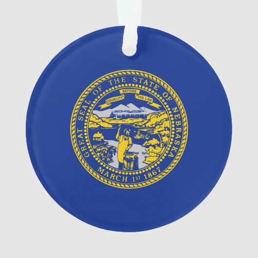 Entwurf der Staatsflagge in Nebraska Ornament (Rückseite)