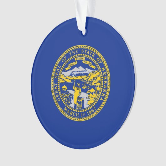Entwurf der Staatsflagge in Nebraska Ornament (Vorderseite)