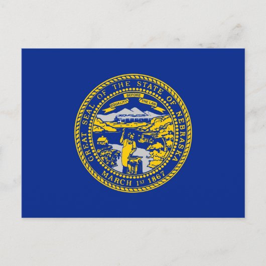 Entwurf der Staatsflagge in Nebraska Postkarte (Vorderseite)