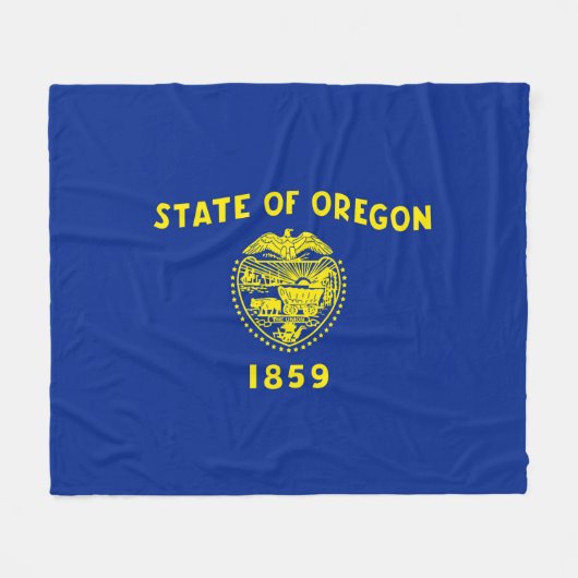 Entwurf der Staatsflagge in Oregon Fleecedecke (Vorderseite (Horizontal))
