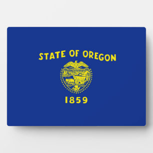 Entwurf der Staatsflagge in Oregon Fotoplatte