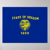 Entwurf der Staatsflagge in Oregon Poster (Vorne)