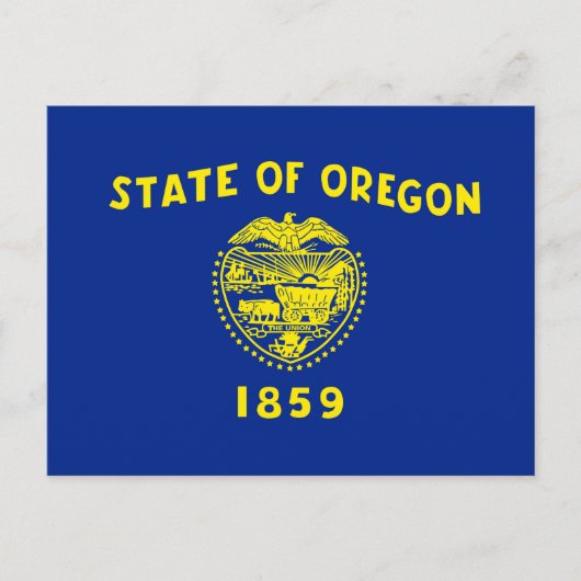 Entwurf der Staatsflagge in Oregon Postkarte (Vorderseite)