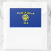 Entwurf der Staatsflagge in Oregon Rechteckiger Aufkleber (Tasche)