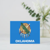 Entwurf der Staatsflagge Oklahoma Postkarte (Stehend Vorderseite)
