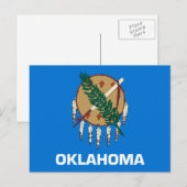 Entwurf der Staatsflagge Oklahoma Postkarte (Vorne/Hinten)