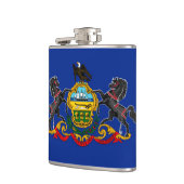 Entwurf der Staatsflagge Pennsylvania Flachmann (Links)