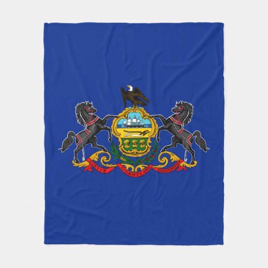 Entwurf der Staatsflagge Pennsylvania Fleecedecke (Vorderseite)