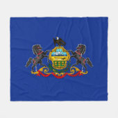 Entwurf der Staatsflagge Pennsylvania Fleecedecke (Vorderseite (Horizontal))