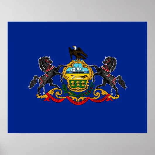 Entwurf der Staatsflagge Pennsylvania Poster (Vorne)