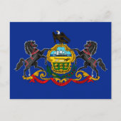Entwurf der Staatsflagge Pennsylvania Postkarte (Vorderseite)