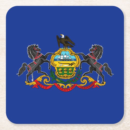 Entwurf der Staatsflagge Pennsylvania Rechteckiger Pappuntersetzer (Vorderseite)