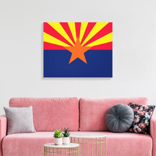 Entwurf der Staatsflagge von Arizona Leinwanddruck (Insitu (Wohnzimmer))