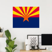Entwurf der Staatsflagge von Arizona Poster (Heimbüro)