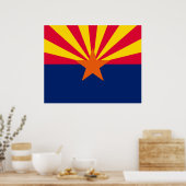 Entwurf der Staatsflagge von Arizona Poster (Küche)