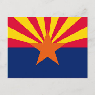 Entwurf der Staatsflagge von Arizona Postkarte